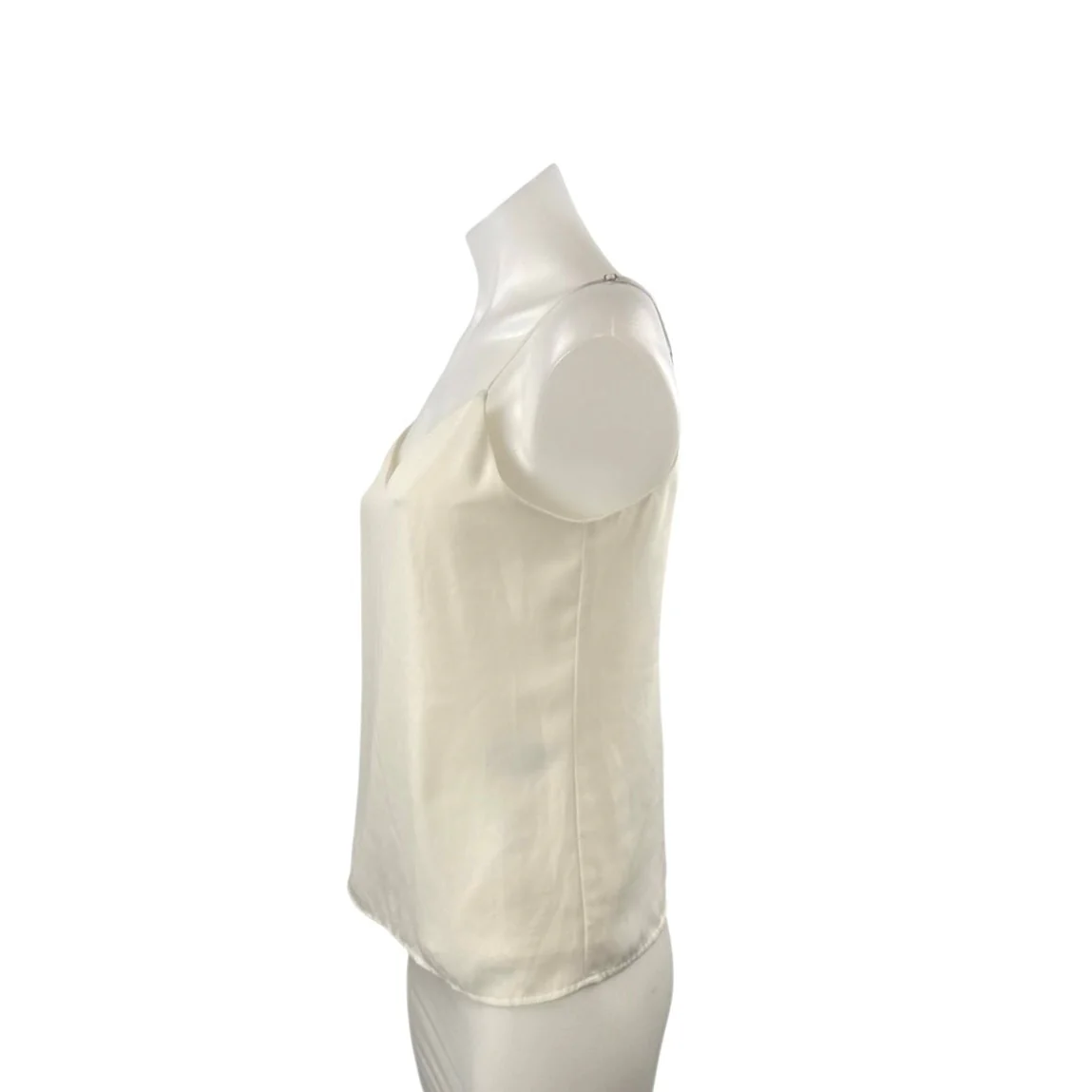 Banana Republic Women's White Satin Sleeveless V Neck Cami Camisole Tank Top XS - Image 2