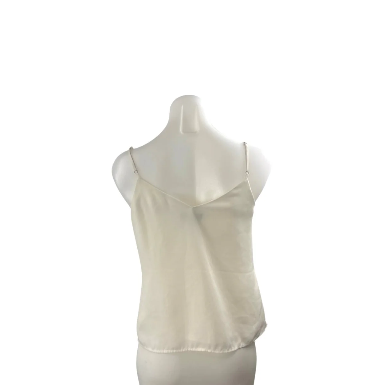 Banana Republic Women's White Satin Sleeveless V Neck Cami Camisole Tank Top XS - Image 3