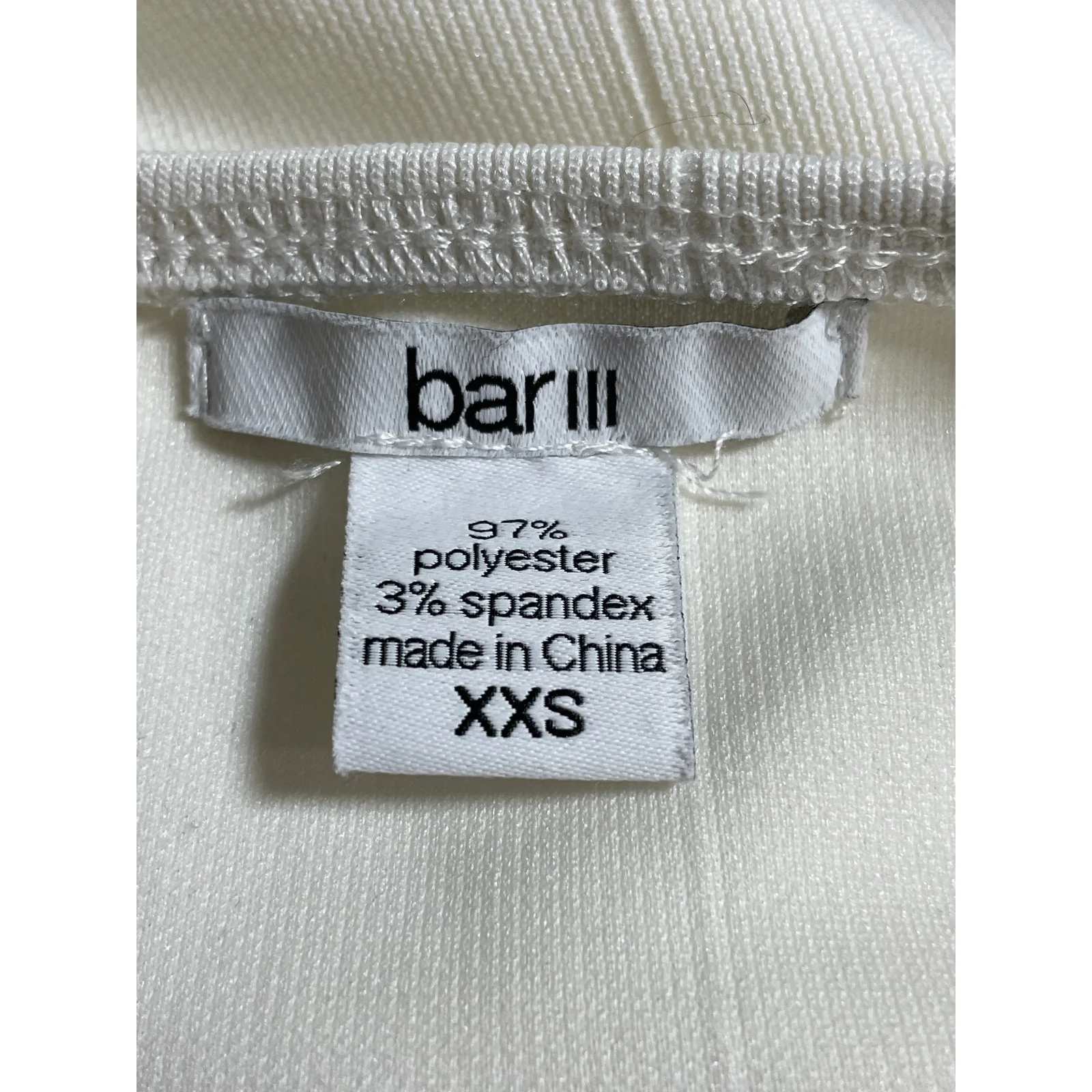 Bar III Women's White Ribbed Off Shoulder Long Bell Sleeve Crop Blouse Top XXS - Image 5