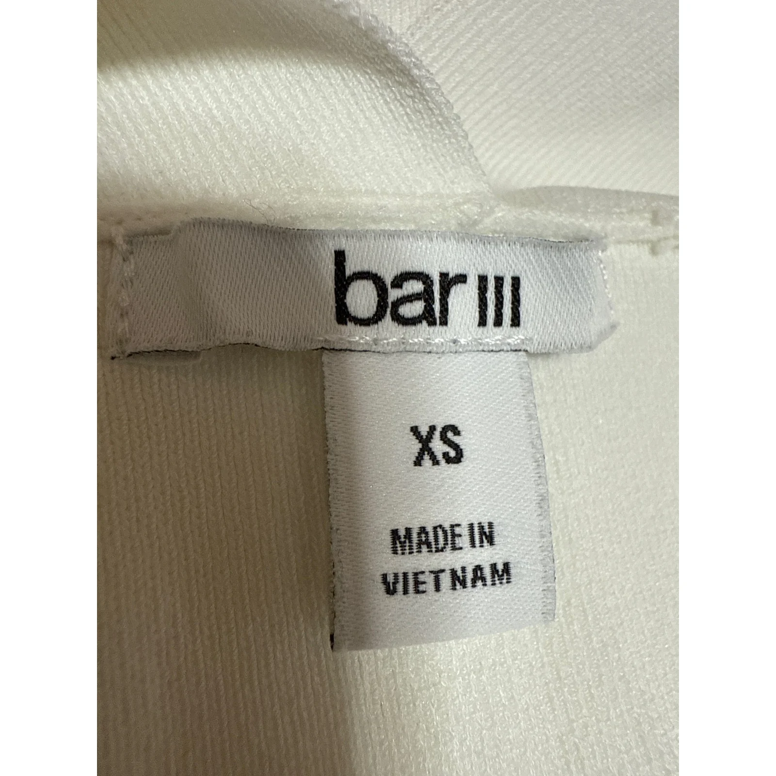 Bar III Women's White Ring Sleeveless Ribbed Knit Square Neck Tank Top Size XS - Image 3