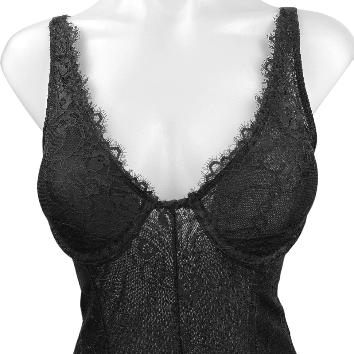 Bardot Essie Black Lace Mesh Sleeveless V-Neck Underwire Cups Bodysuit Size XXS - Image 3