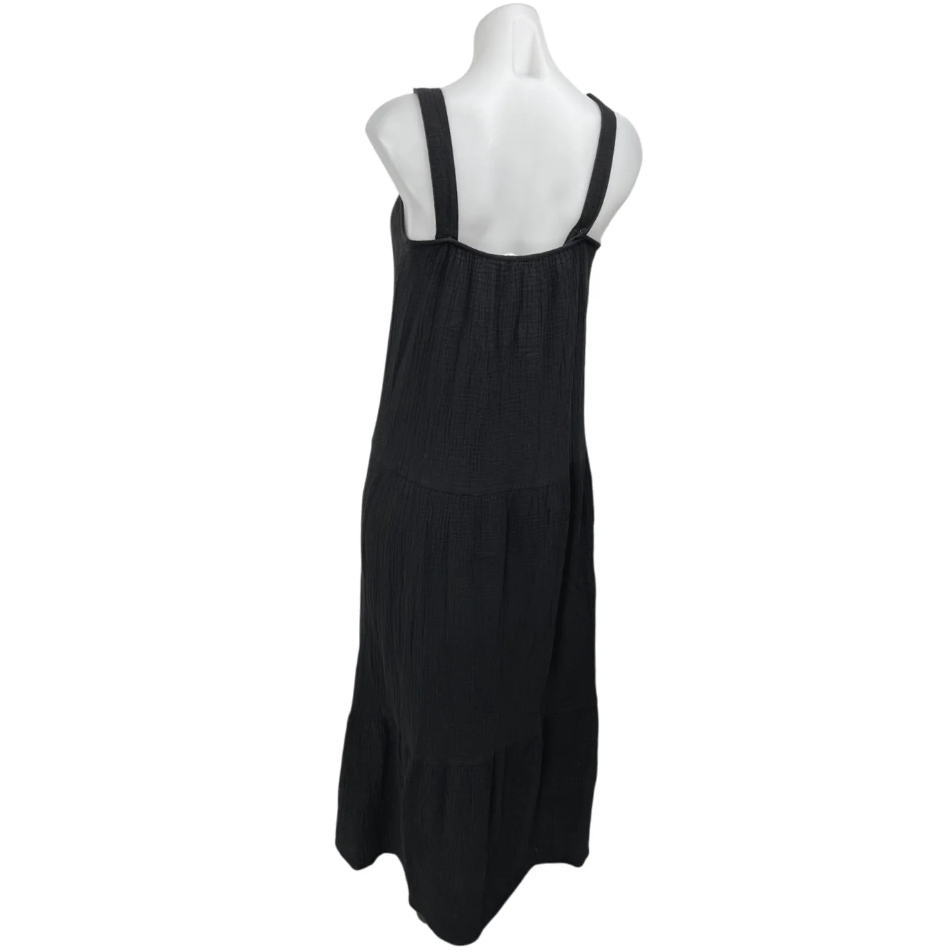 BB Dakota Steve Madden Black Sleeveless Cami Camisole Tiered Midi Tank Dress XS - Image 2