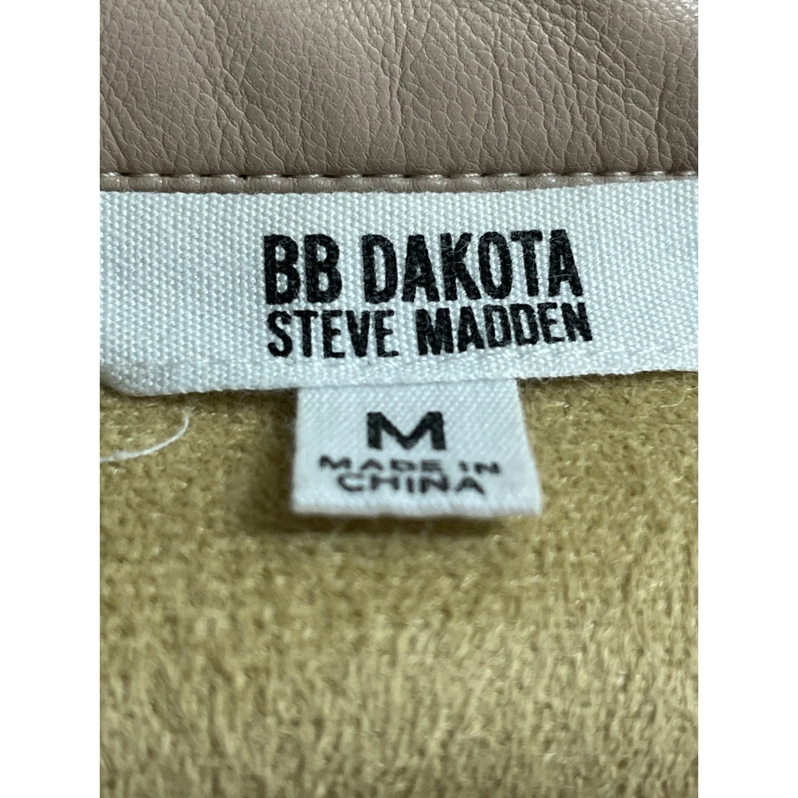 BB Dakota X Steve Madden Faux Vegan Leather Button Down Shacket Coat Jacket Sz M - Image 5