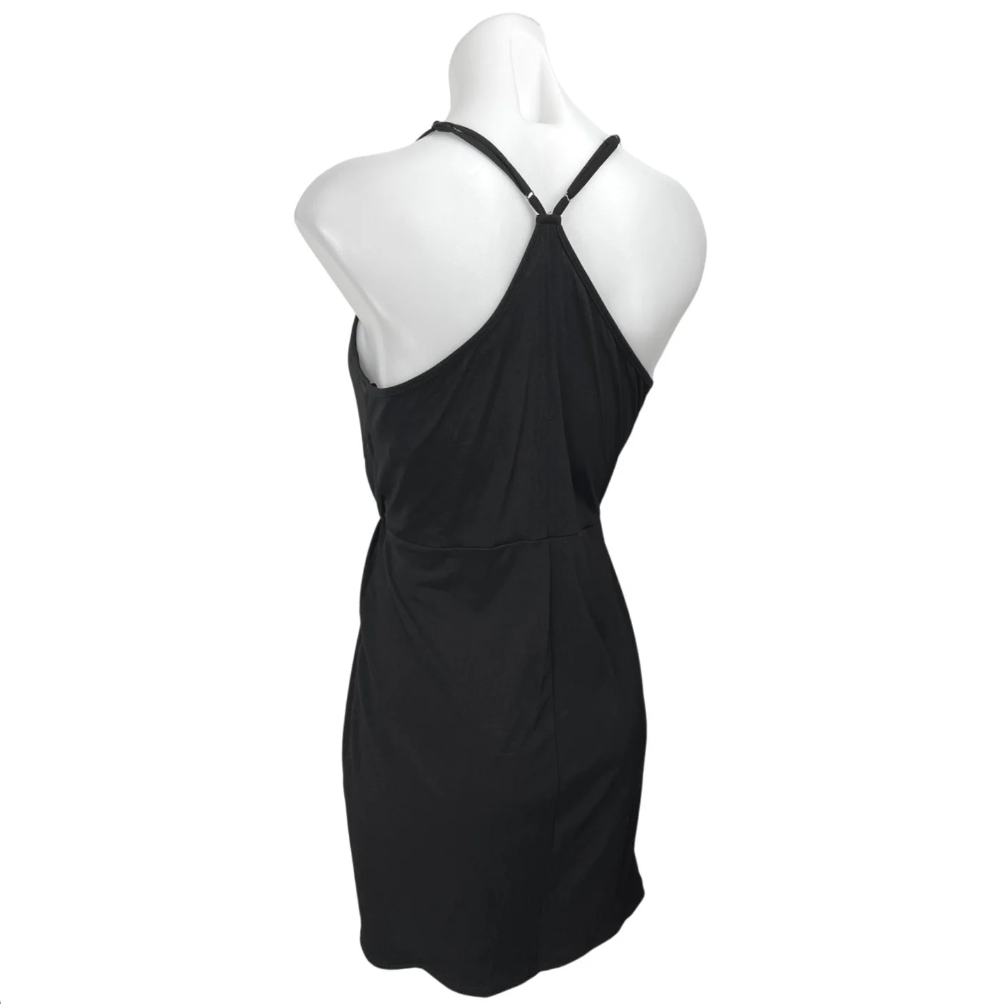 BCBGeneration Black Sleeveless V-Neck Faux Wrap Tank Sheath Mini Dress Size S - Image 2