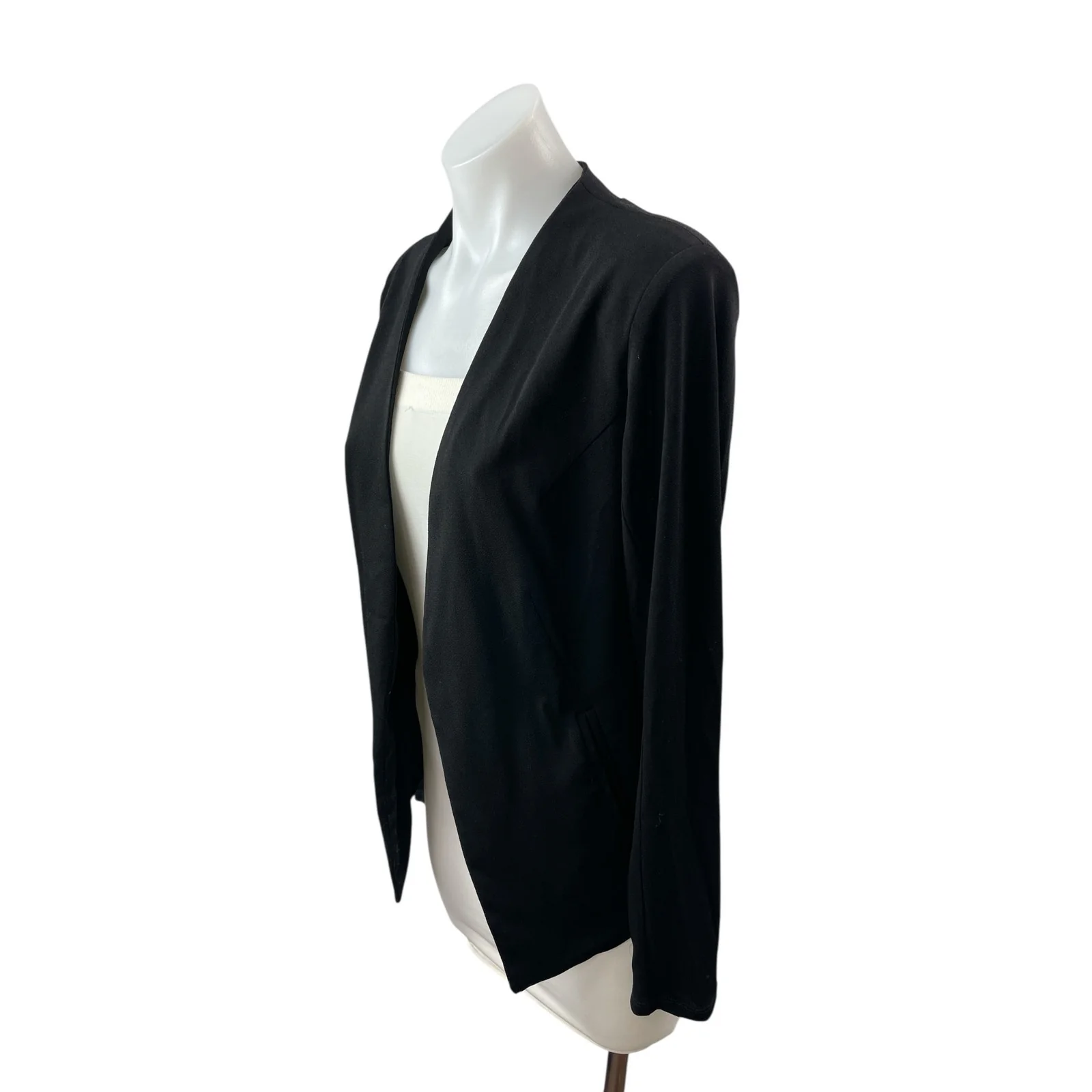 BCBGeneration Womens Black Long Sleeve Open Cardigan Office Blazer Coat Jacket S - Image 2
