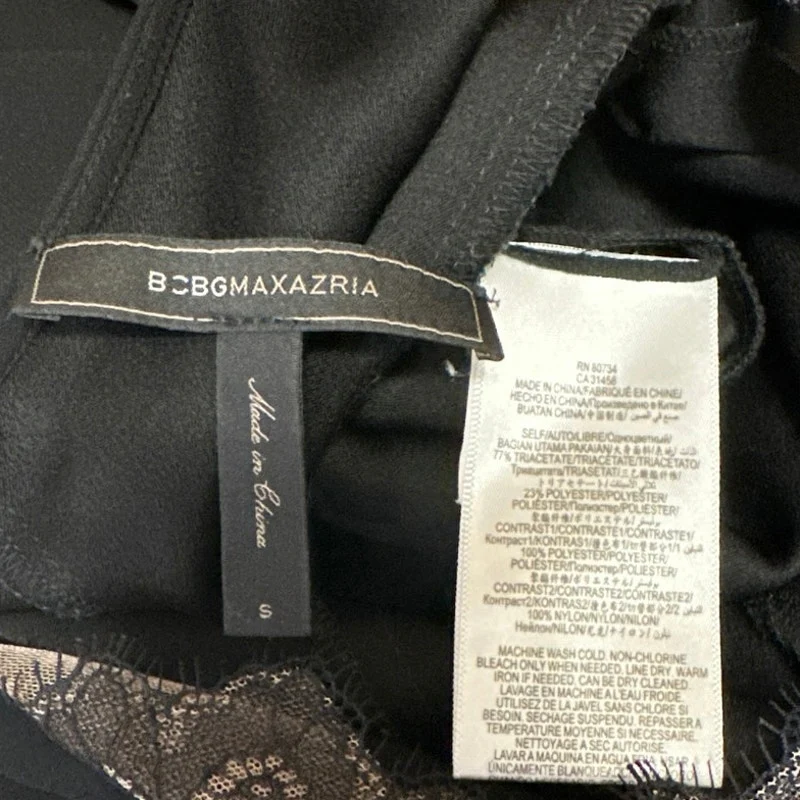 BCBGMaxazria Giulianna Black Long Bell Sleeve Open Back Lace Romper Shorts S - Image 6