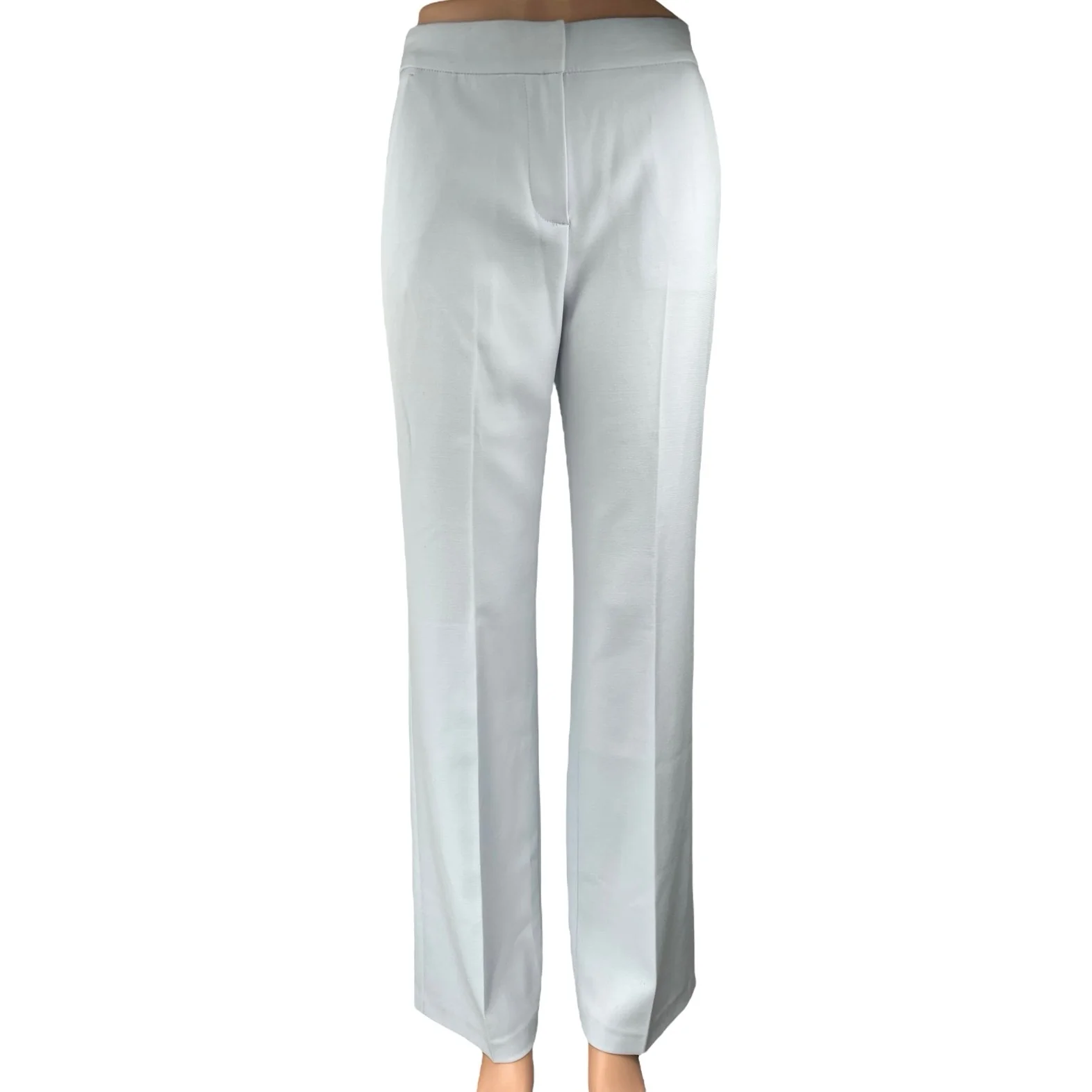 BCBGMAXAZRIA Women's White High Waisted Straight Leg Trouser Dress Pants Size 0
