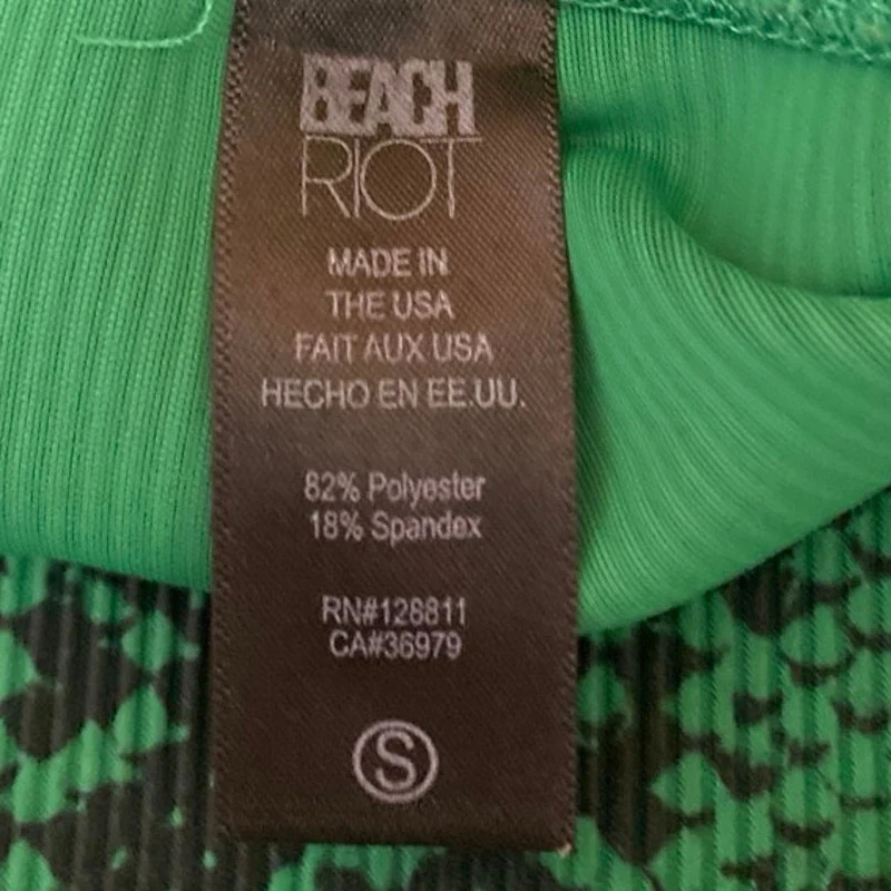 Beach Riot Ayla Women's Green Snakeskin Animal Print High Waist Leggings Pants S - Image 5