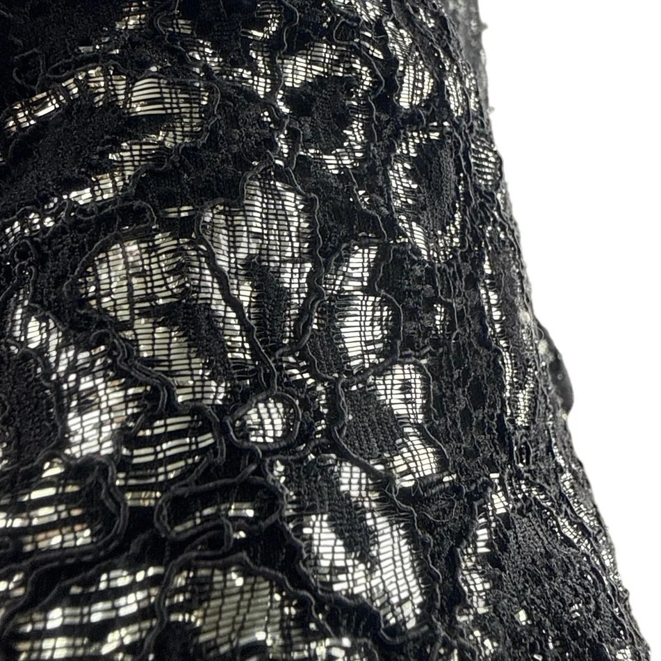 Bebop Women's Black Silver Embroidered Floral Mid Rise Casual Mini Shorts Size S - Image 4