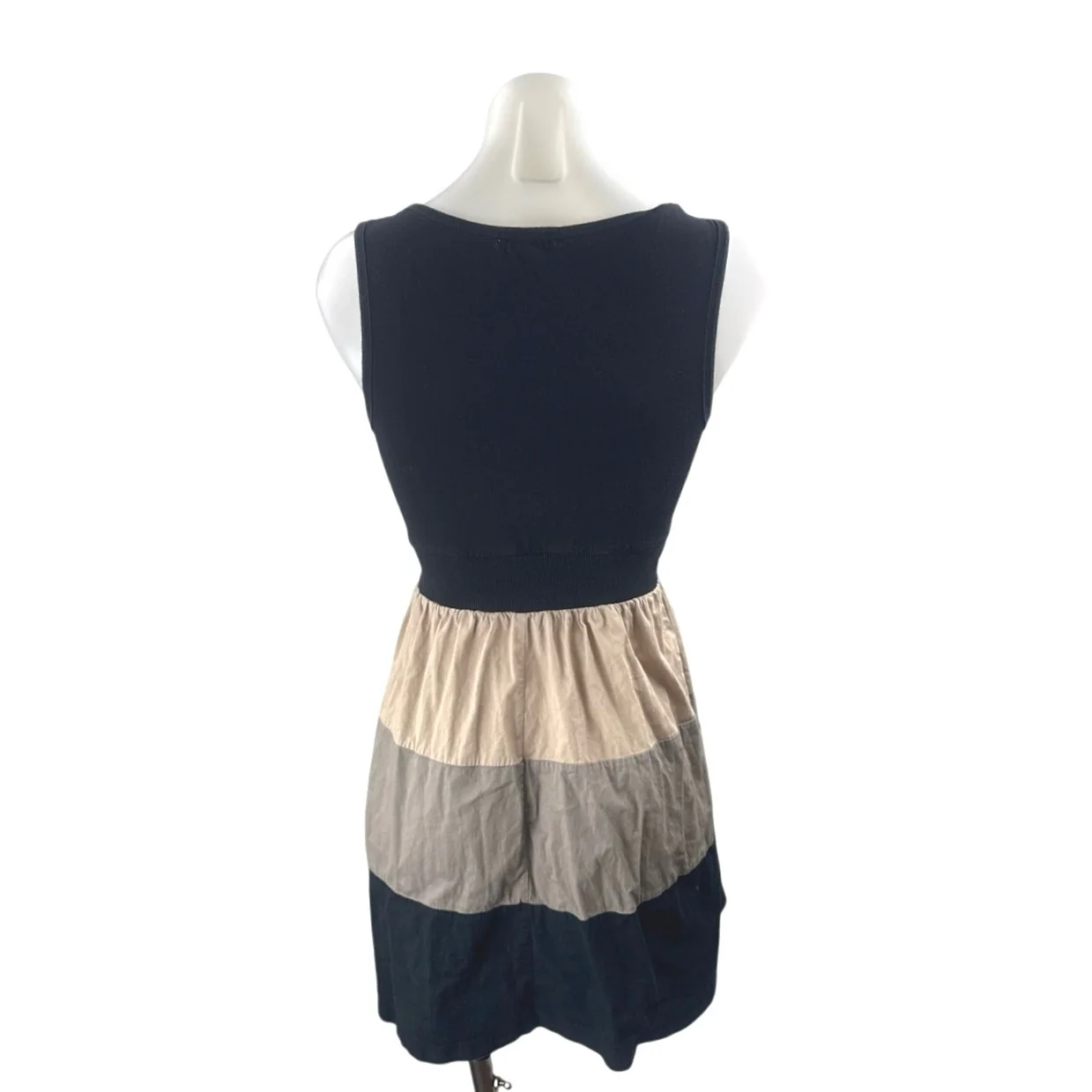 BeBop Womens Color Block Tiered Sleeveless Mini Tank Skater Flare A-Line Dress S - Image 3