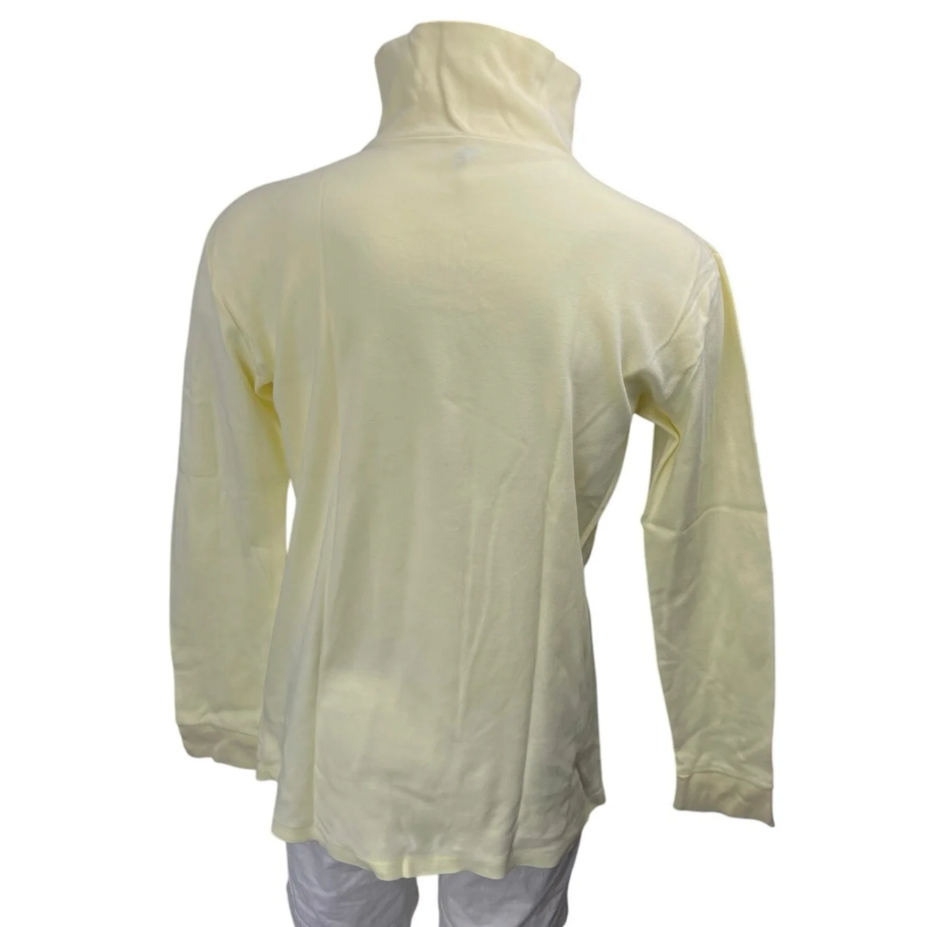 Benger Women's Yellow Long Sleeve 1/4 Zip High Neck Sweatshirt Sweater Top Sz 6 - Image 2