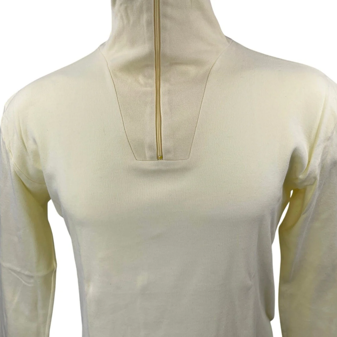 Benger Women's Yellow Long Sleeve 1/4 Zip High Neck Sweatshirt Sweater Top Sz 6 - Image 3