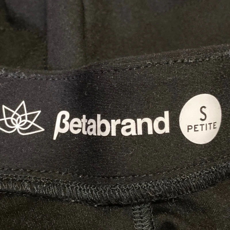 Betabrand Women's Black Mid Rise Pleated Skinny Cropped Trousers Dress Pants S - Image 4