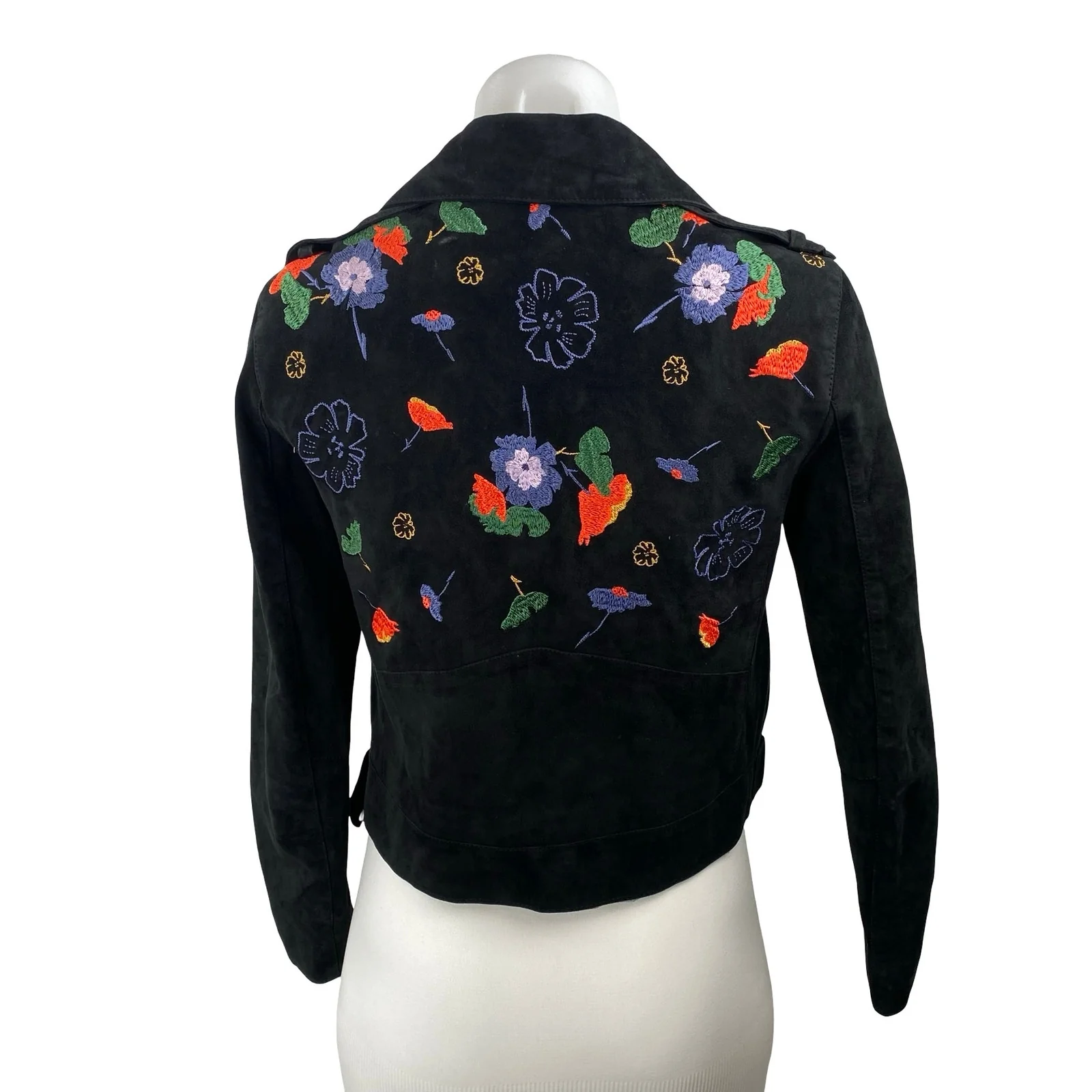 Beymen Club 100% Lamb Leather Men's Black Long Sleeve Moto Biker Coat Jacket XS - Image 4