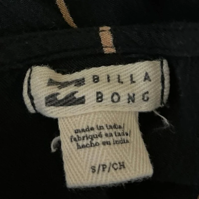 Billabong Black Beige Your Love Floral Long Sleeve Button-Up Skater Mini Dress S - Image 5