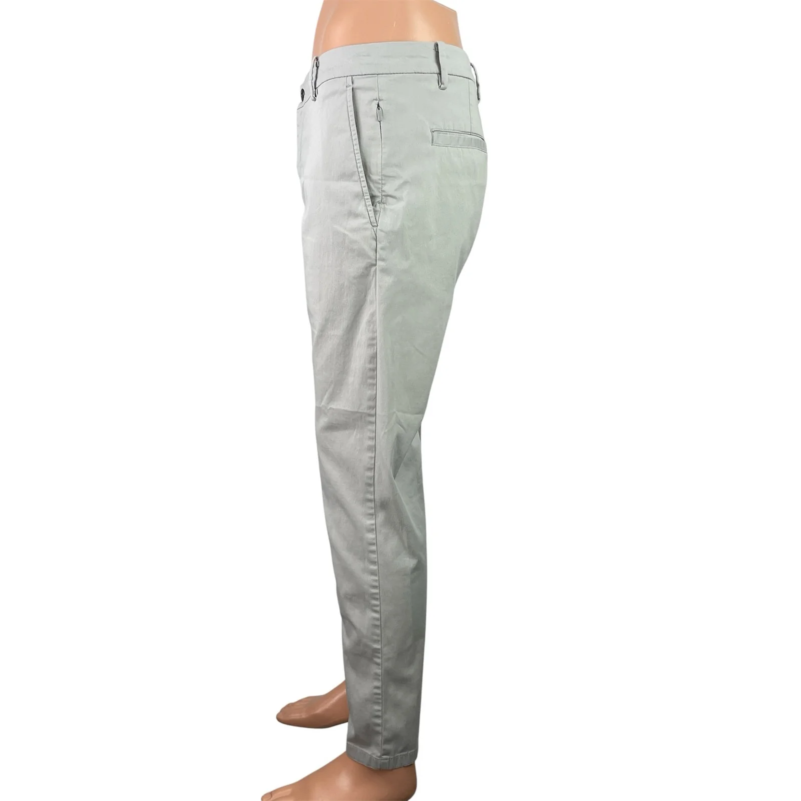 Birddogs Boom For Your Boomstick Men's Gray Slim Tapered Chino Khaki Pants 34x32 - Image 2