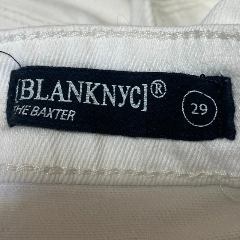 Blank NYC The Baxter Womens White Ribcage Straight Leg Denim Jeans Pants Size 29 - Image 4