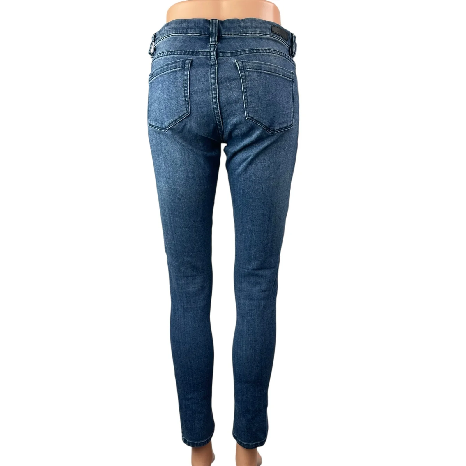 Blank NYC Women's Blue Dark Wash Low Waist Slim Skinny Denim Jeans Pants Size 27 - Image 2