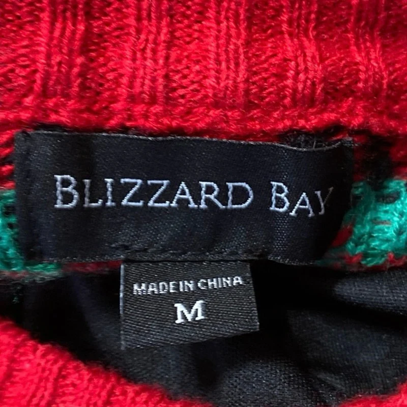 Blizzard Bay Men's Multicolor Giraffe Long Sleeve Ugly Christmas Sweater Top M - Image 4
