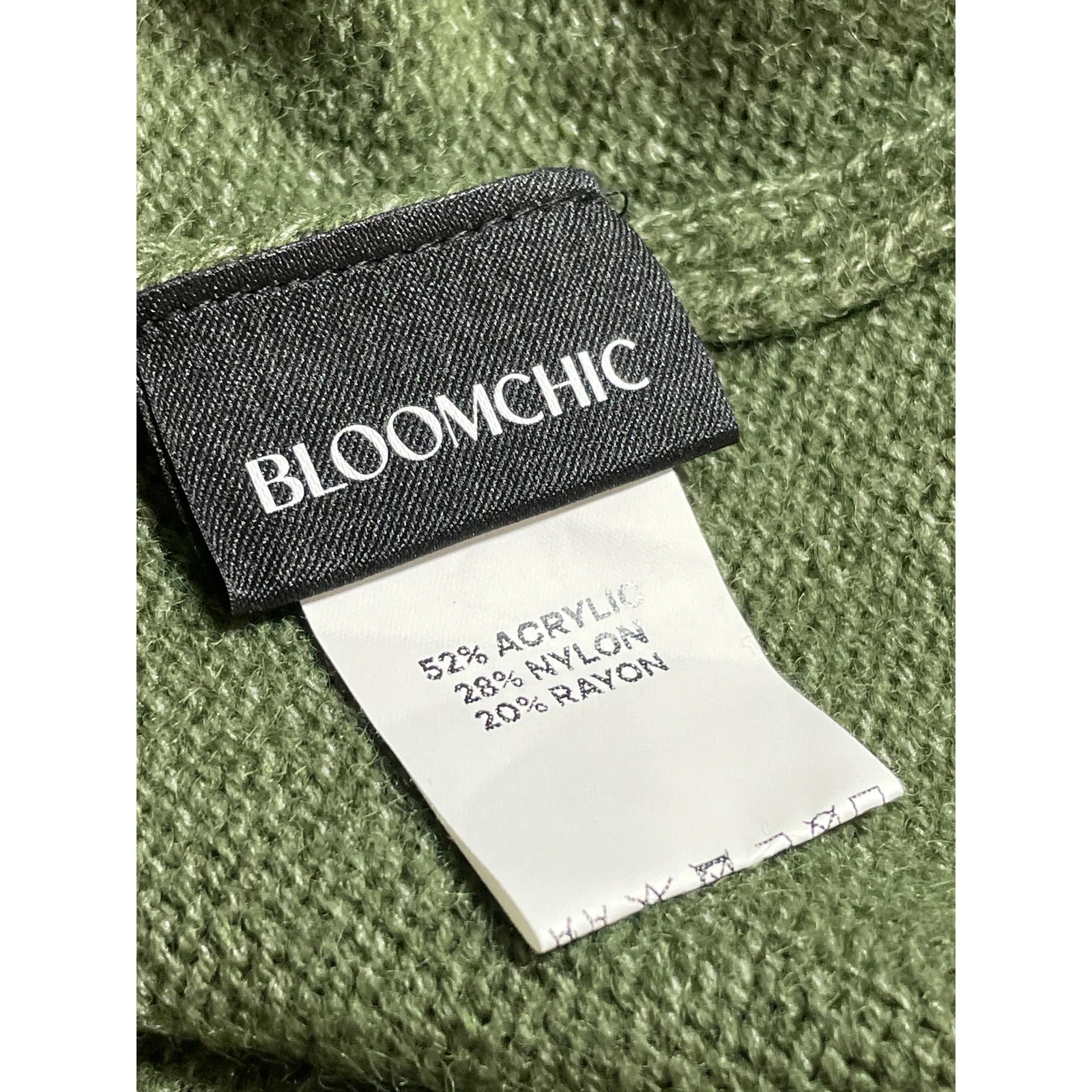 Bloomchic Women Green Floral Daisy Long Sleeve Knit Crew Neck Sweater Top 22/24 - Image 5