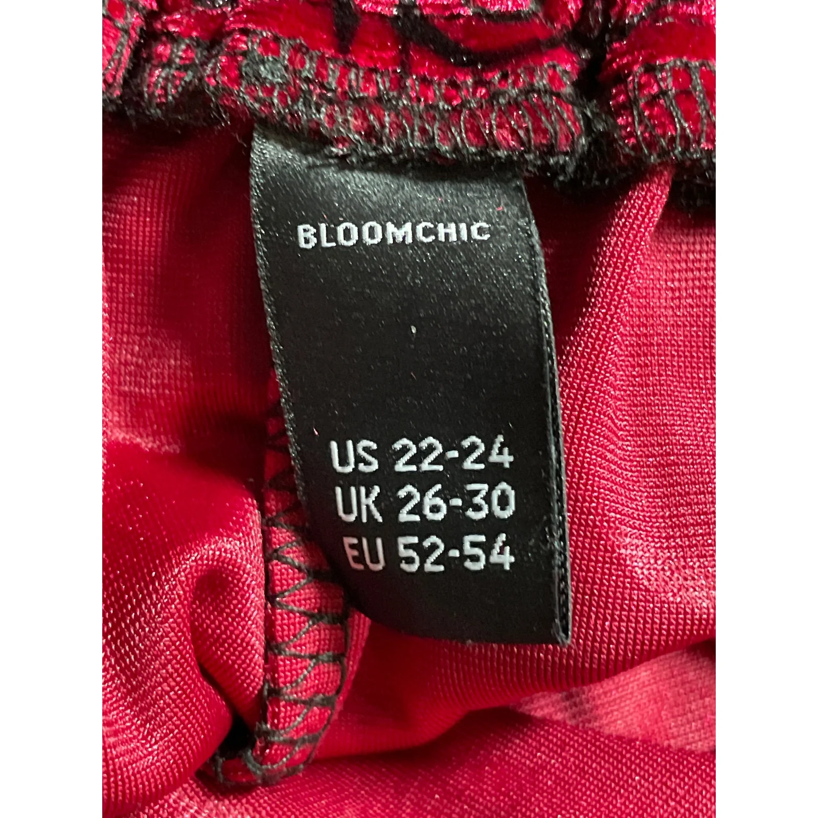 Bloomchic Women's Floral Velvet Velour High Rise Mini Flare A-Line Skirt 22/24 - Image 5