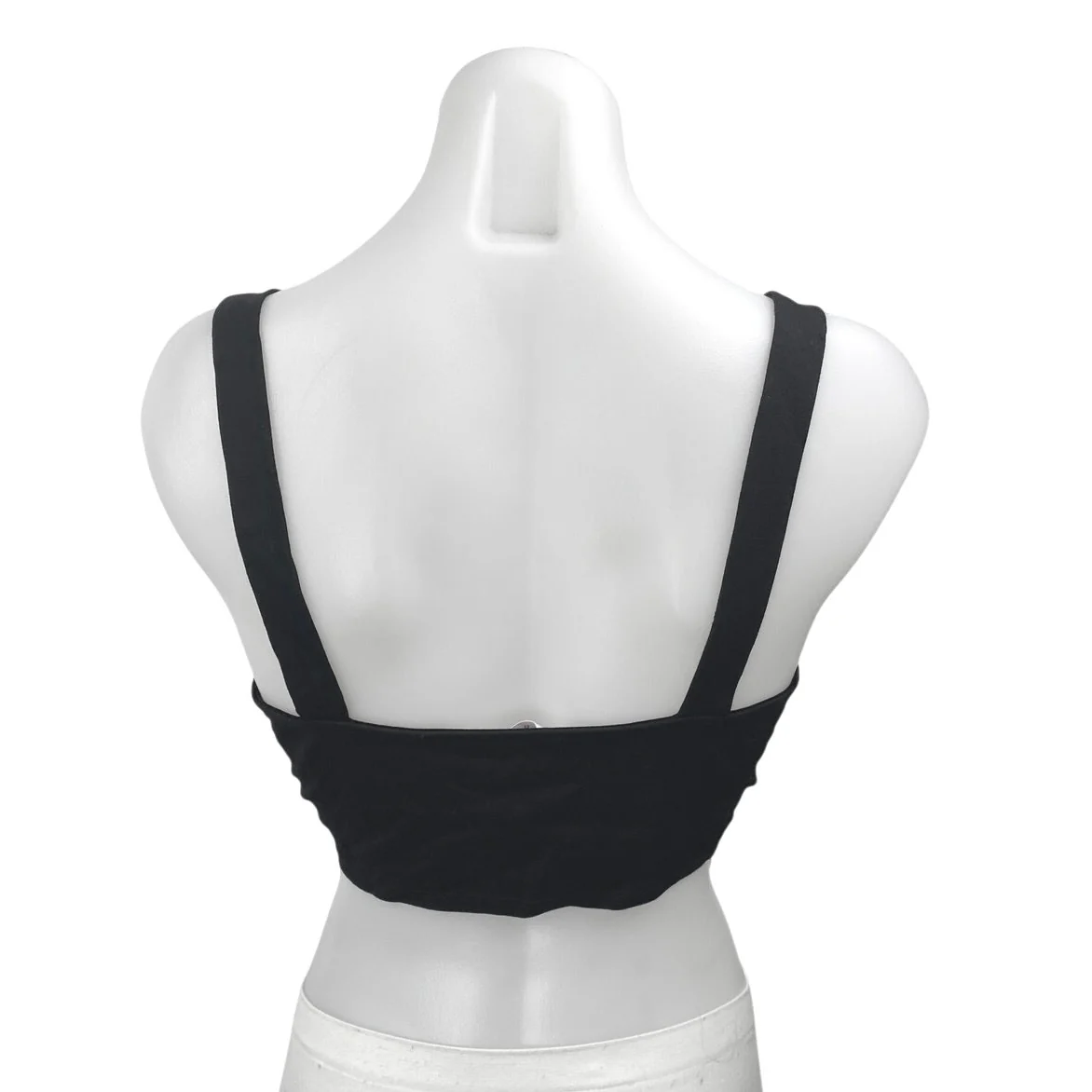 Blue Blush Black Sleeveless Square Neck Split Cut Cami Camisole Tank Crop Top M - Image 2