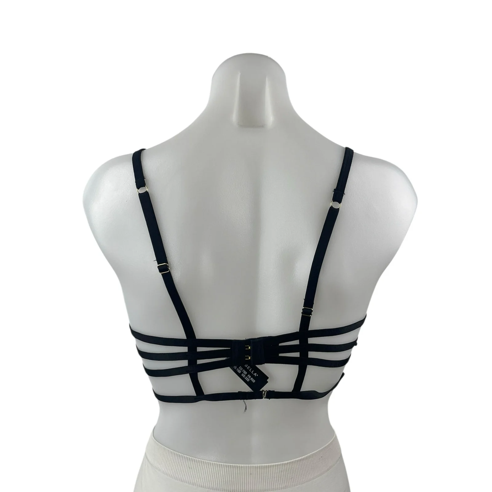 Bluebella Nikita Black Floral Embroidery Sleeveless Strappy Bra Lingerie Sz 32D - Image 3
