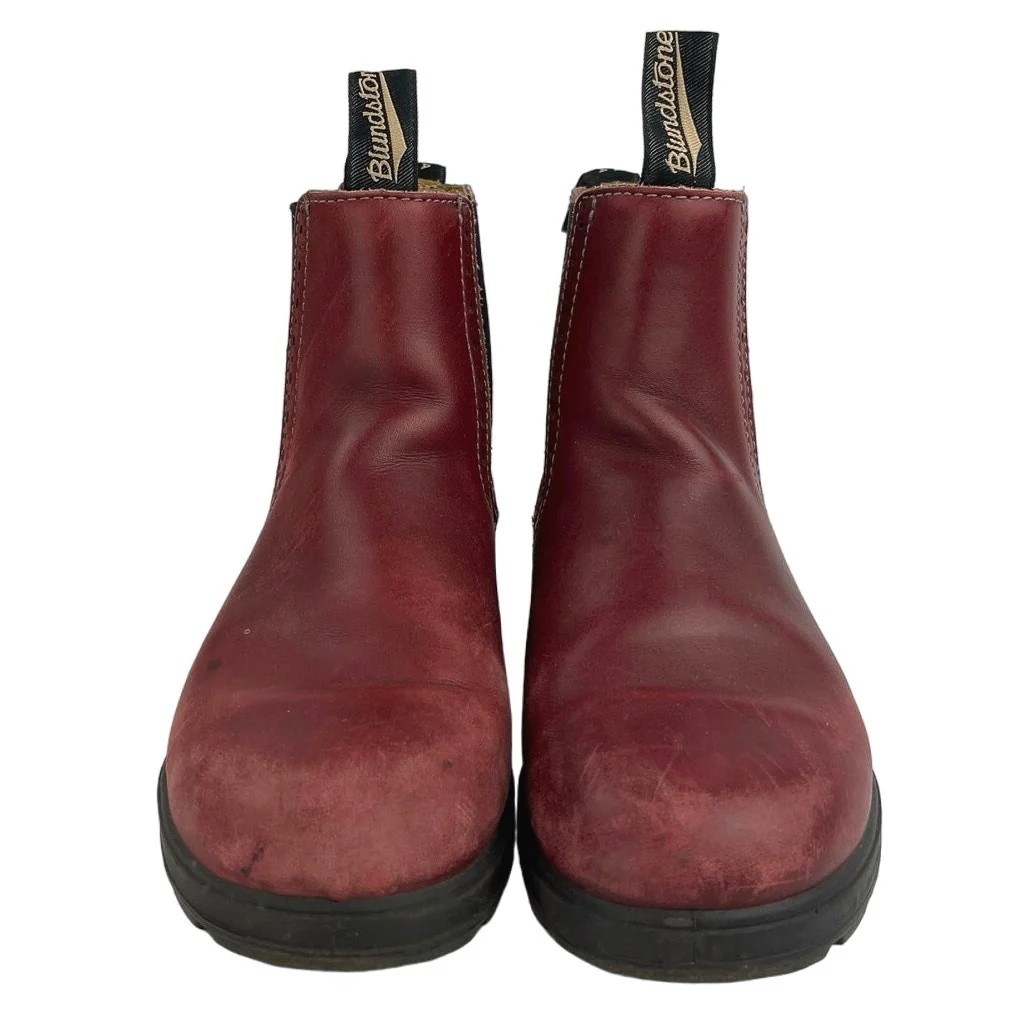 Blundstone Red Burgundy 1443 Pull On Ankle Leather Classic Chelsea Boots 7.5 - Image 2