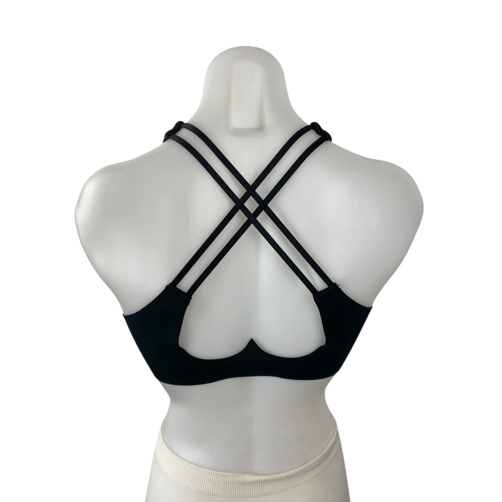 Bo + Tee Black Halter Yoga Gym Workout Athletic Activewear Tank Sports Bra Top S - Image 4