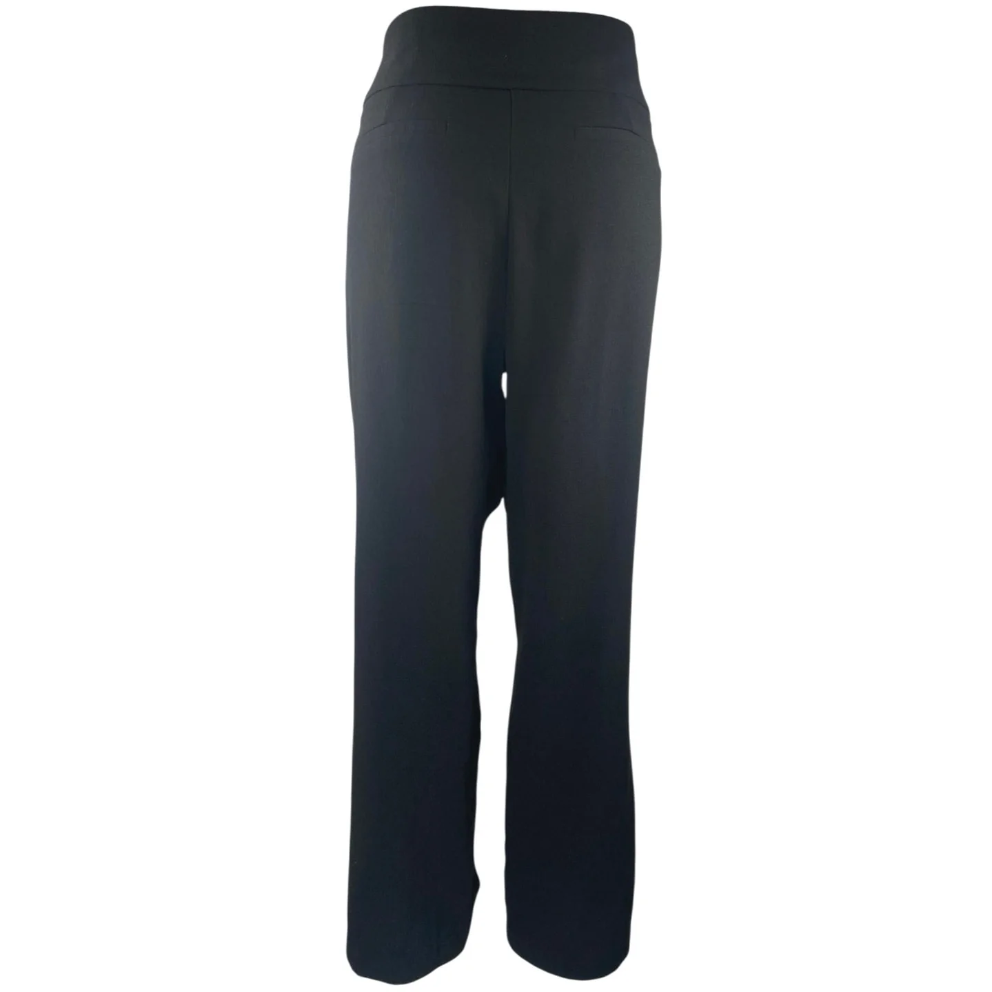 Bobeau Women's Black Straight Leg High Waist Zipper Trousers Dress Pants Size L - Image 3