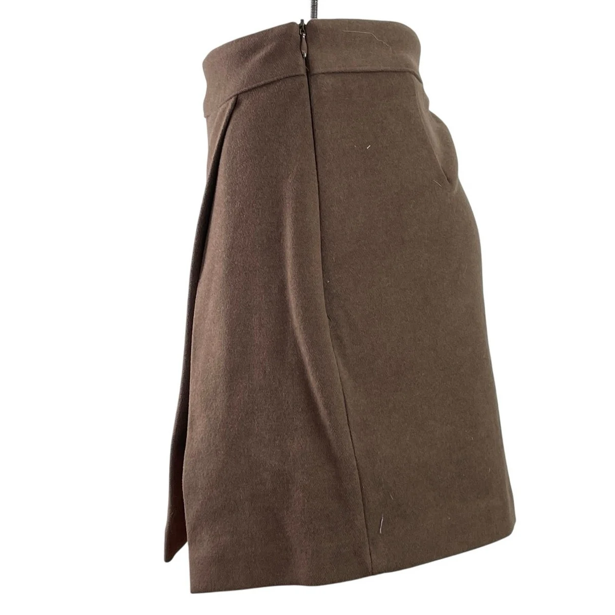 Bongbly Women's Dark Brown High Rise Slit Zip Mini Skirt Skort Shorts Size S - Image 3