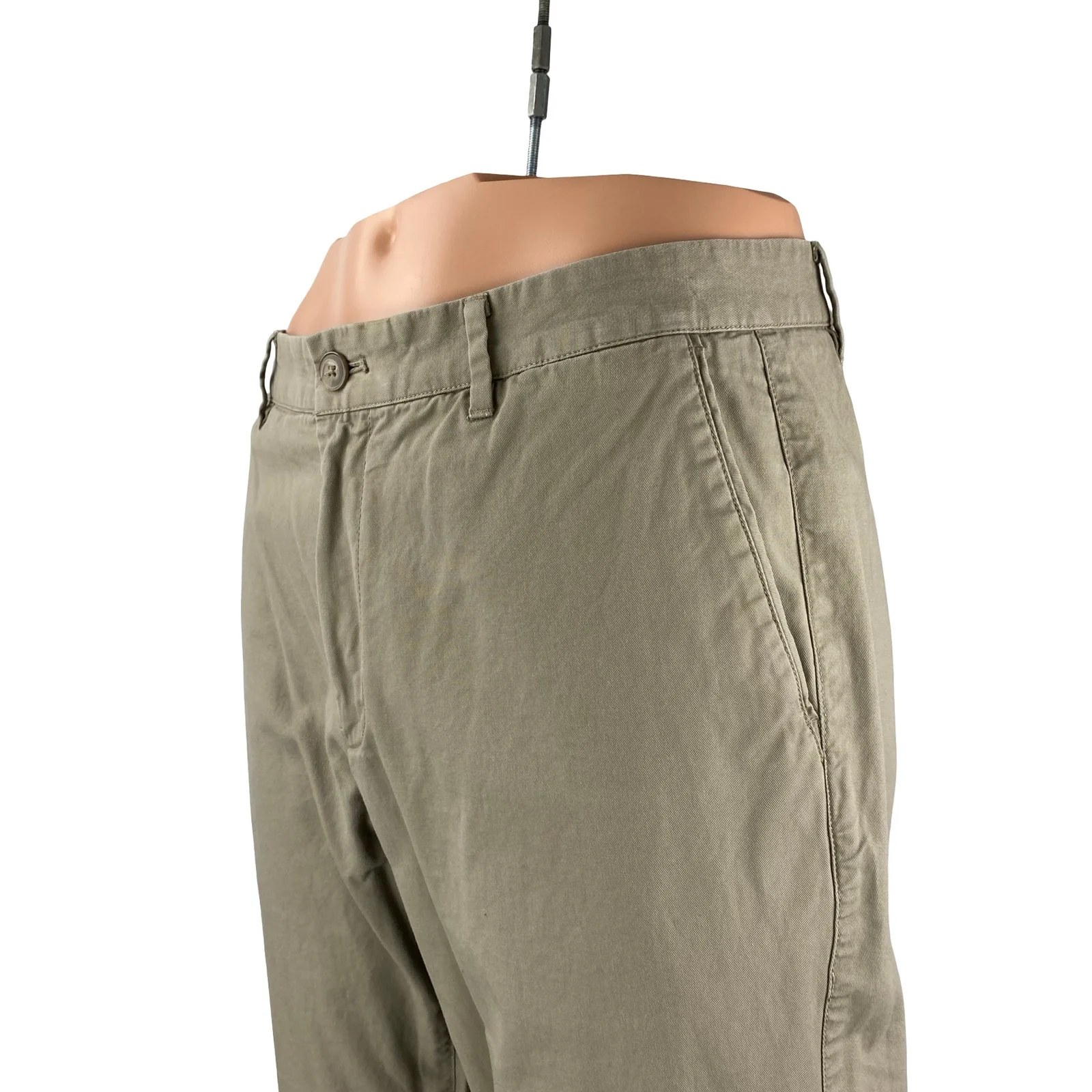 Bonobos Men Tan Beige Khaki Slim Fit Straight Chino Dress Trousers Pants Size 35 - Image 3