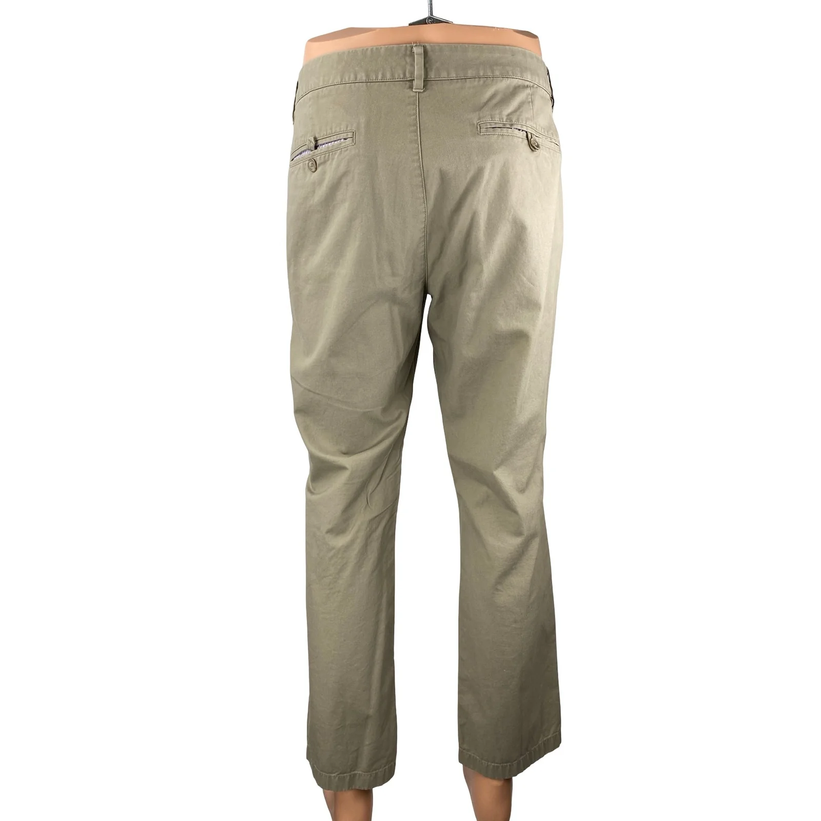Bonobos Men Tan Beige Khaki Slim Fit Straight Chino Dress Trousers Pants Size 35 - Image 4
