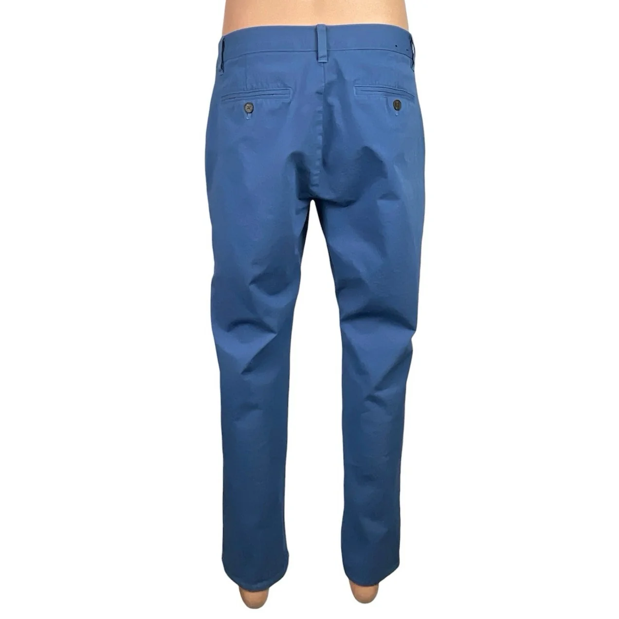Bonobos Men's Blue Mid Rise Slim Tapered Ankle Chino Trousers Pants Size 33x32 - Image 3