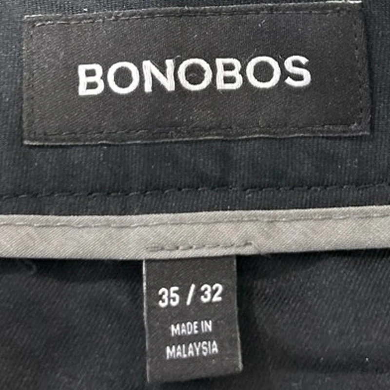 Bonobos Men's Gray Slim Fit Straight Leg Trousers Chino Dress Pants Size 35 - Image 3