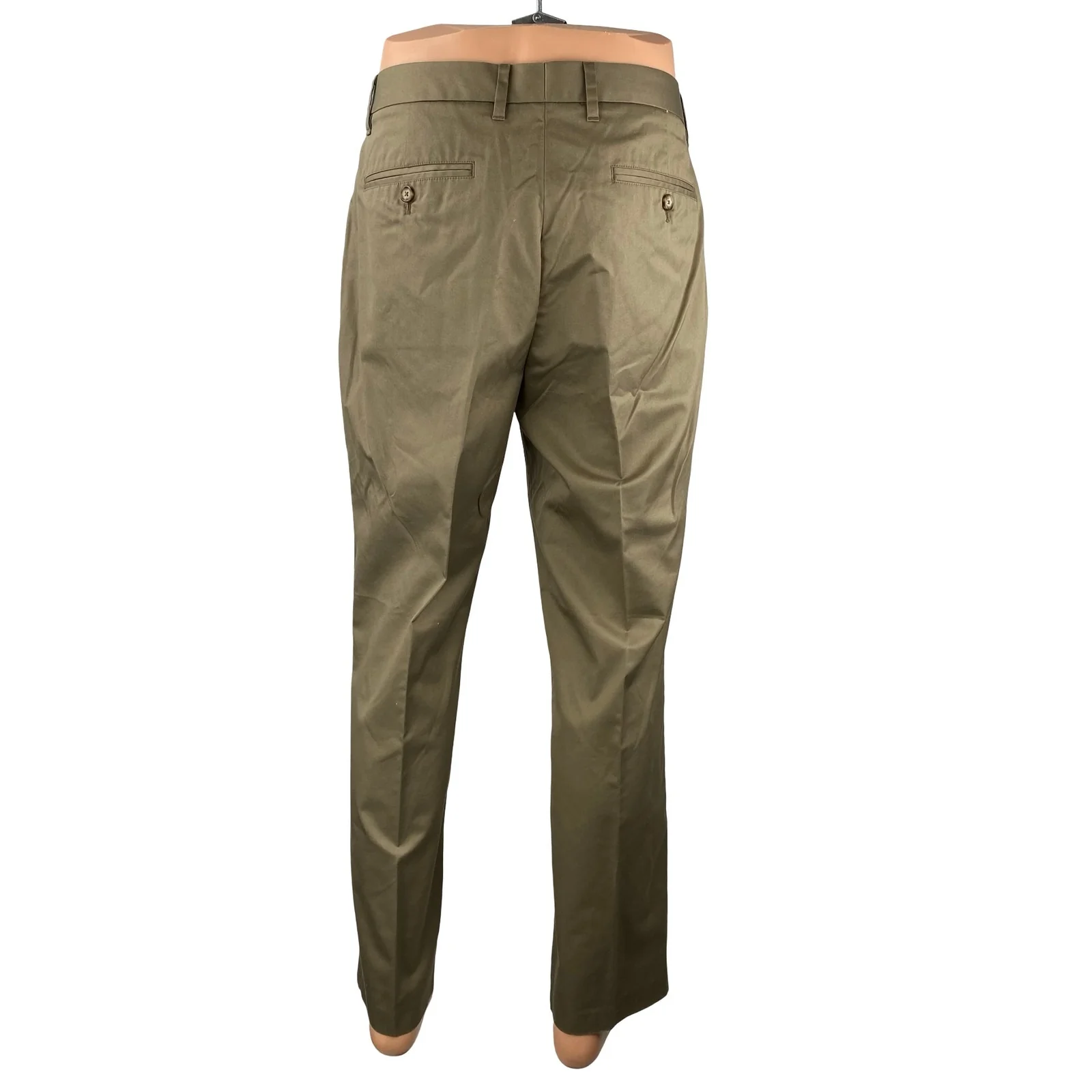 Bonobos Thursday Mens Olive Green Khaki Slim Fit Straight Trousers Pants Size 35\923.0 - Image 4