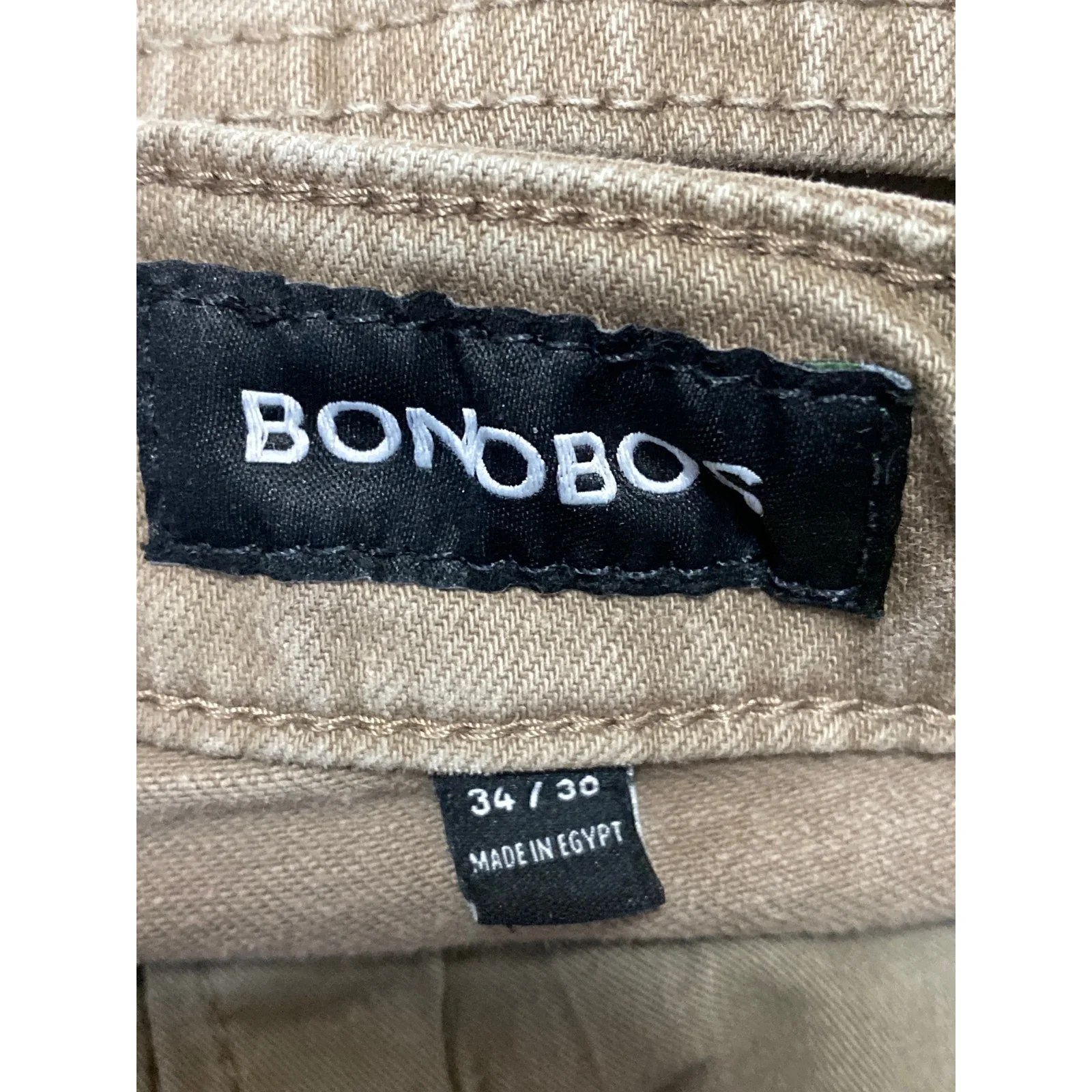 Bonobos Women's Khaki High Rise Straight Leg Trousers Chino Khaki Pants Size 34 - Image 3