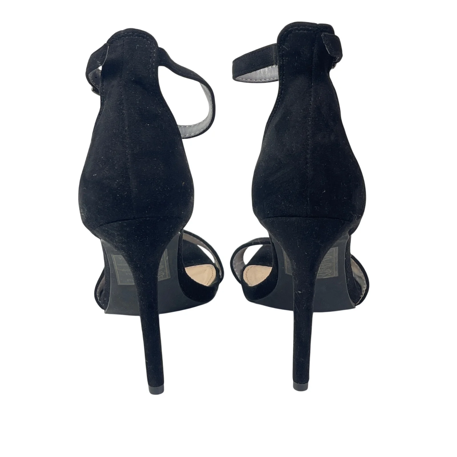 Boohoo Faux Suede Ankle Strap Pointed Toe Stiletto Heels Strappy Sandals 37 US 6 - Image 3