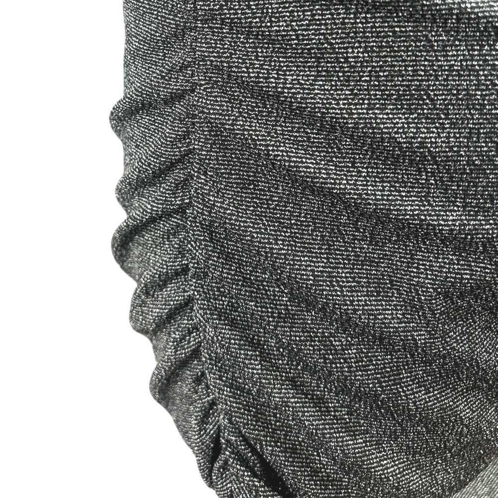 Boohoo Gray Metallic Strapless Tube Bandeau Ruched Mini Bodycon Dress Size 2XL - Image 4