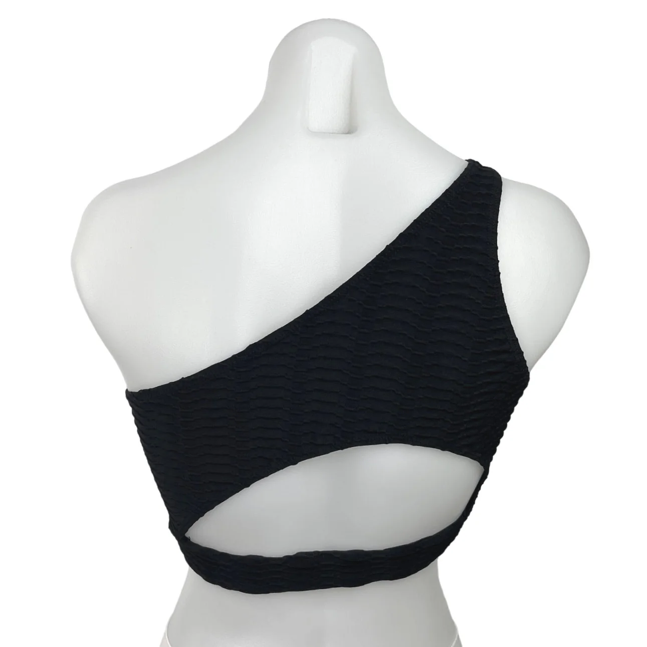 Booty by Brabants Women's Black Sleeveless Lounge One Shoulder Crop Top Size S - Image 2