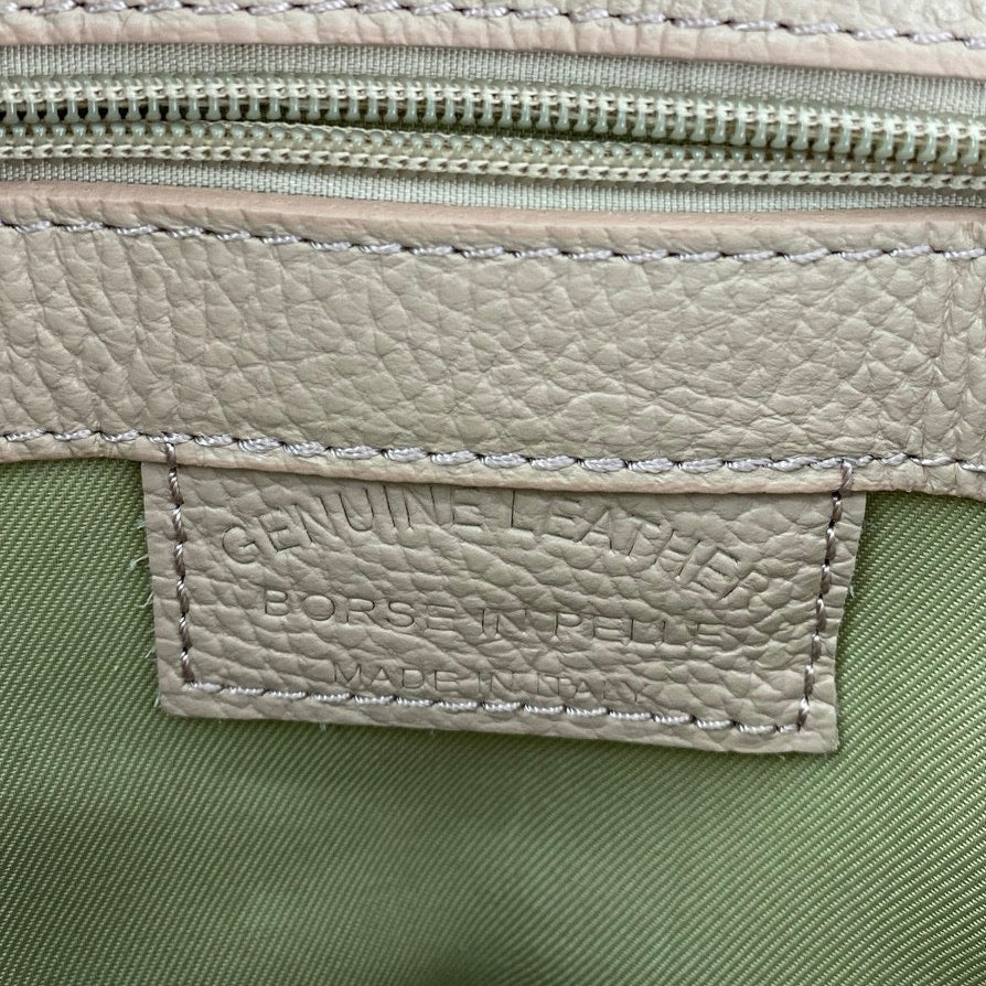Borse in Pelle Beige Nude Leather Crossbody Knot Loop Clutch Purse Handbag OS - Image 6