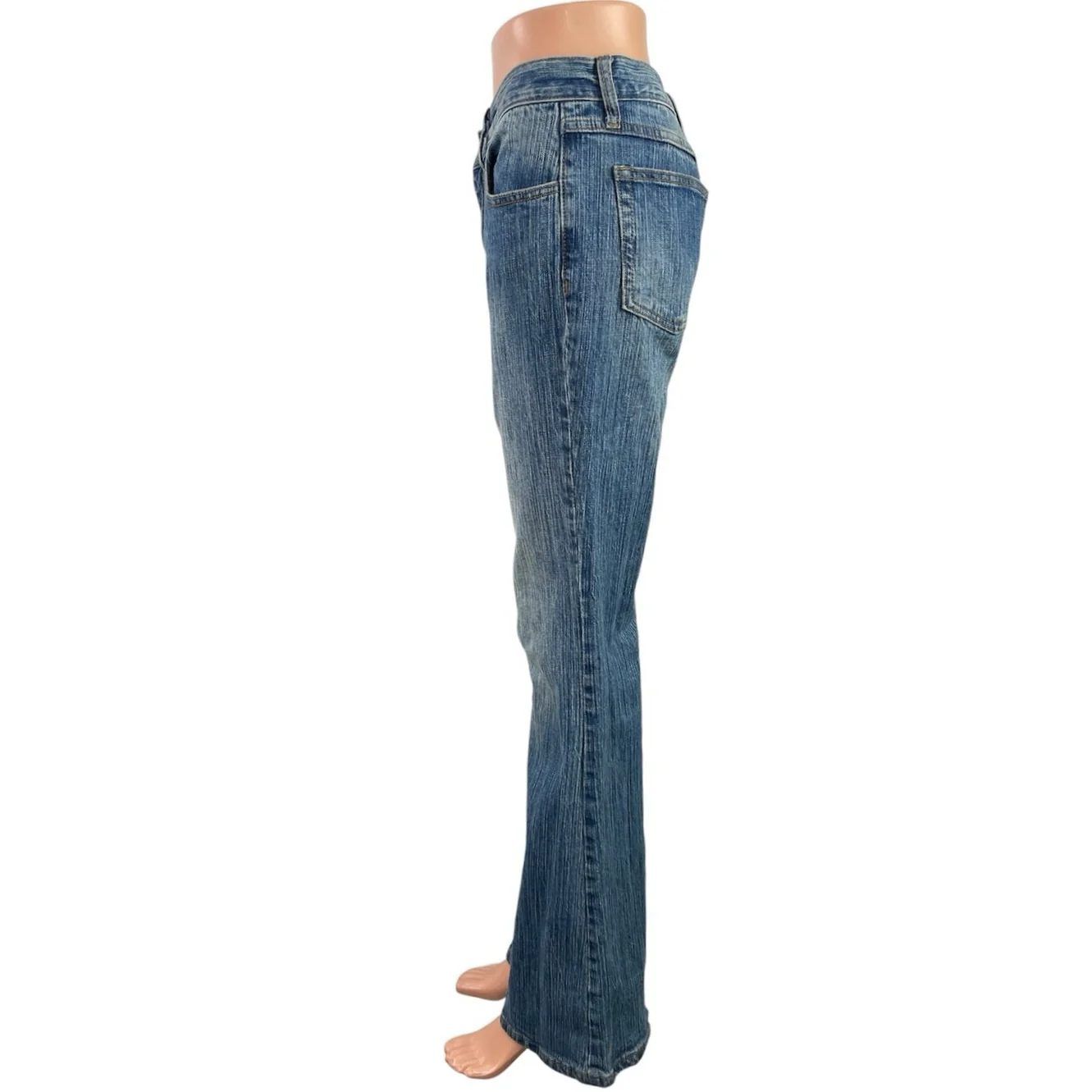Brandy Melville J. Galt Blue Mid Rise Y2k Flared Bootcut Denim Jeans Size S - Image 2