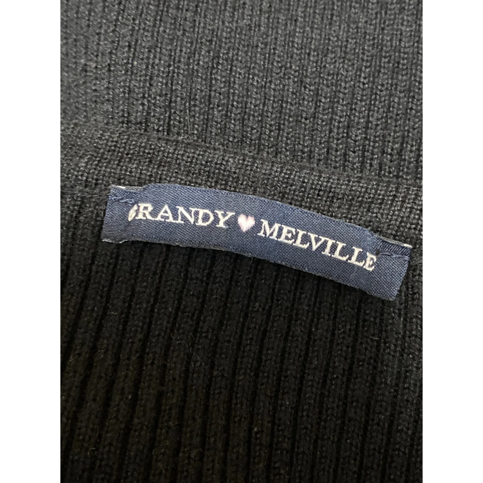 Brandy Melville Women's Black Ribbed Knit Button Up Cardigan Sweater Top Size S - Image 5