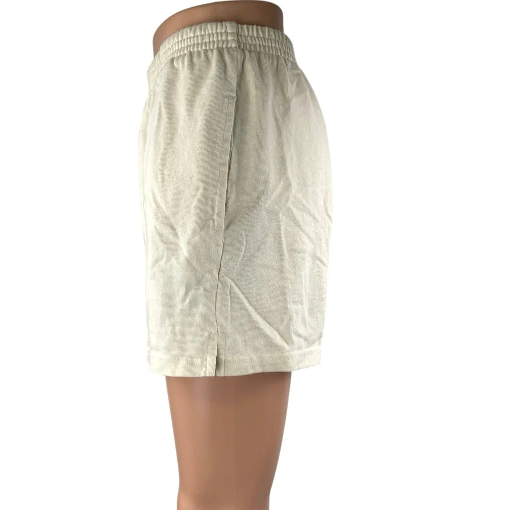 Brandy Melville Women's Cream Elastic Waist High Rise Pull On Lounge Shorts S - Image 2