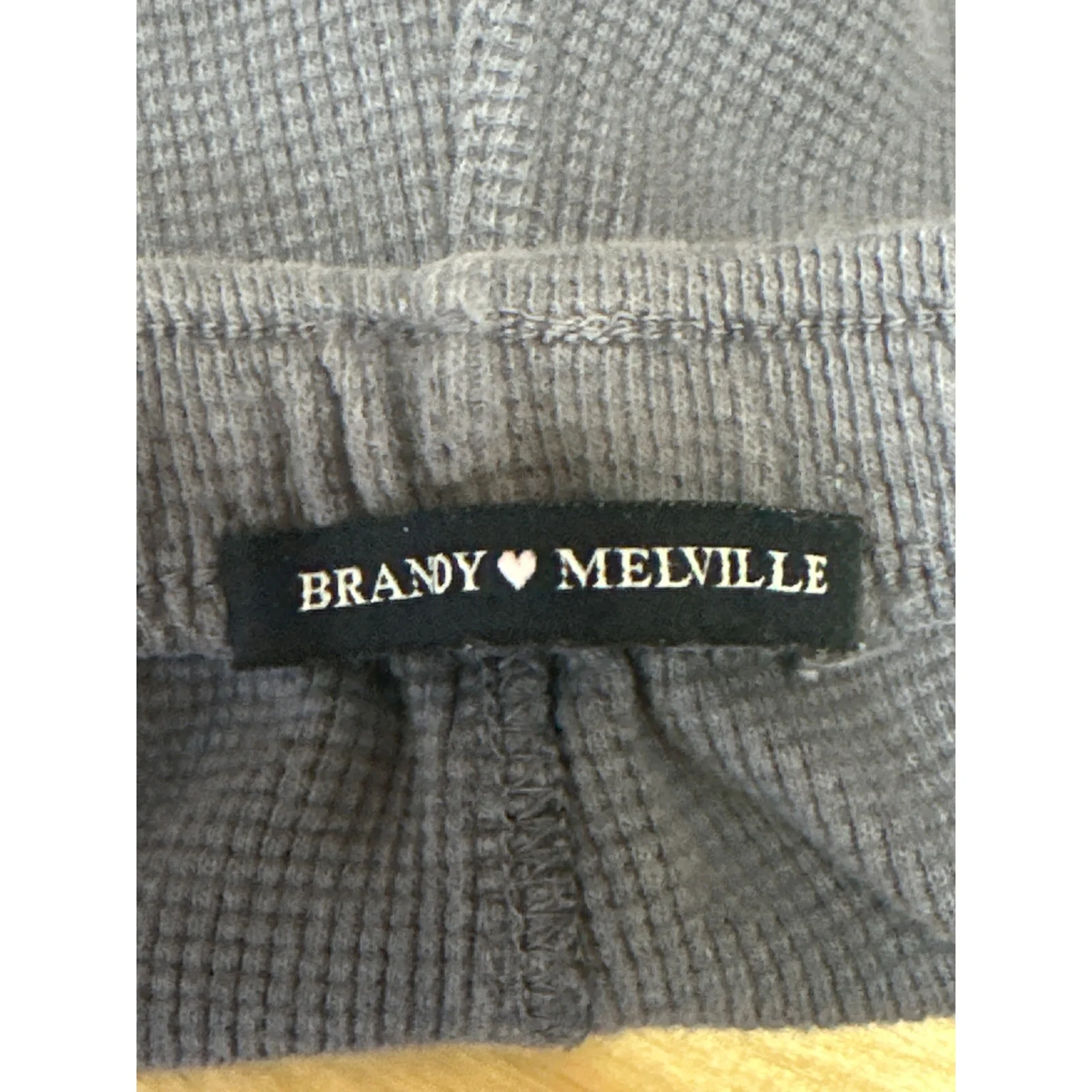 Brandy Melville Womens Purple Waffle Knit Drawstring Lounge Mini Shorts One Size - Image 4