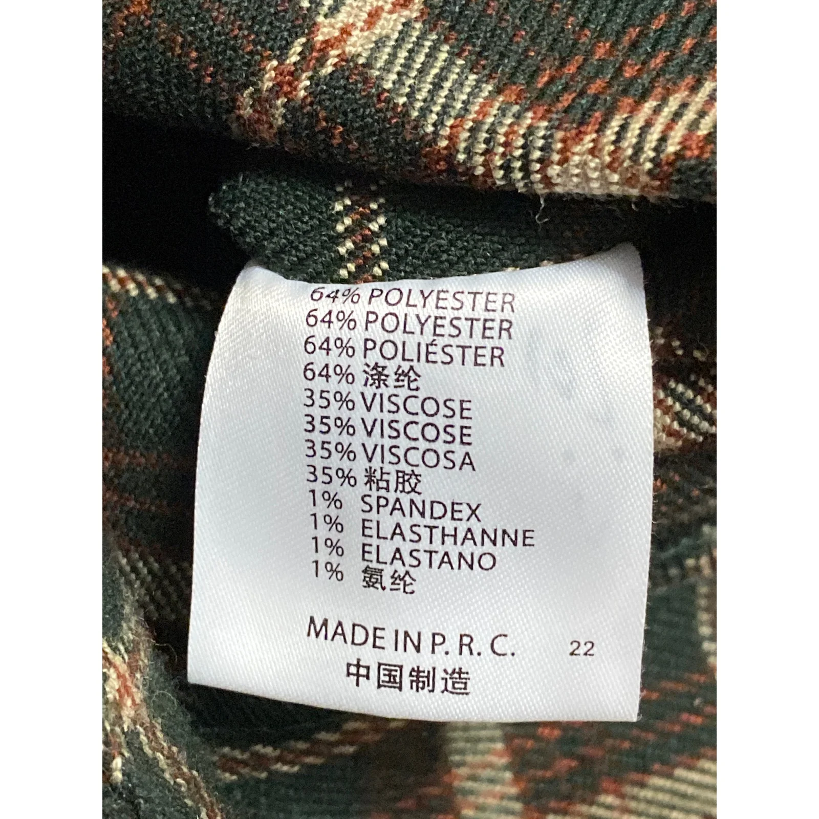 Brandy Melville X John Galt Cara Womens Plaid Check Mini Straight Pencil Skirt S - Image 6