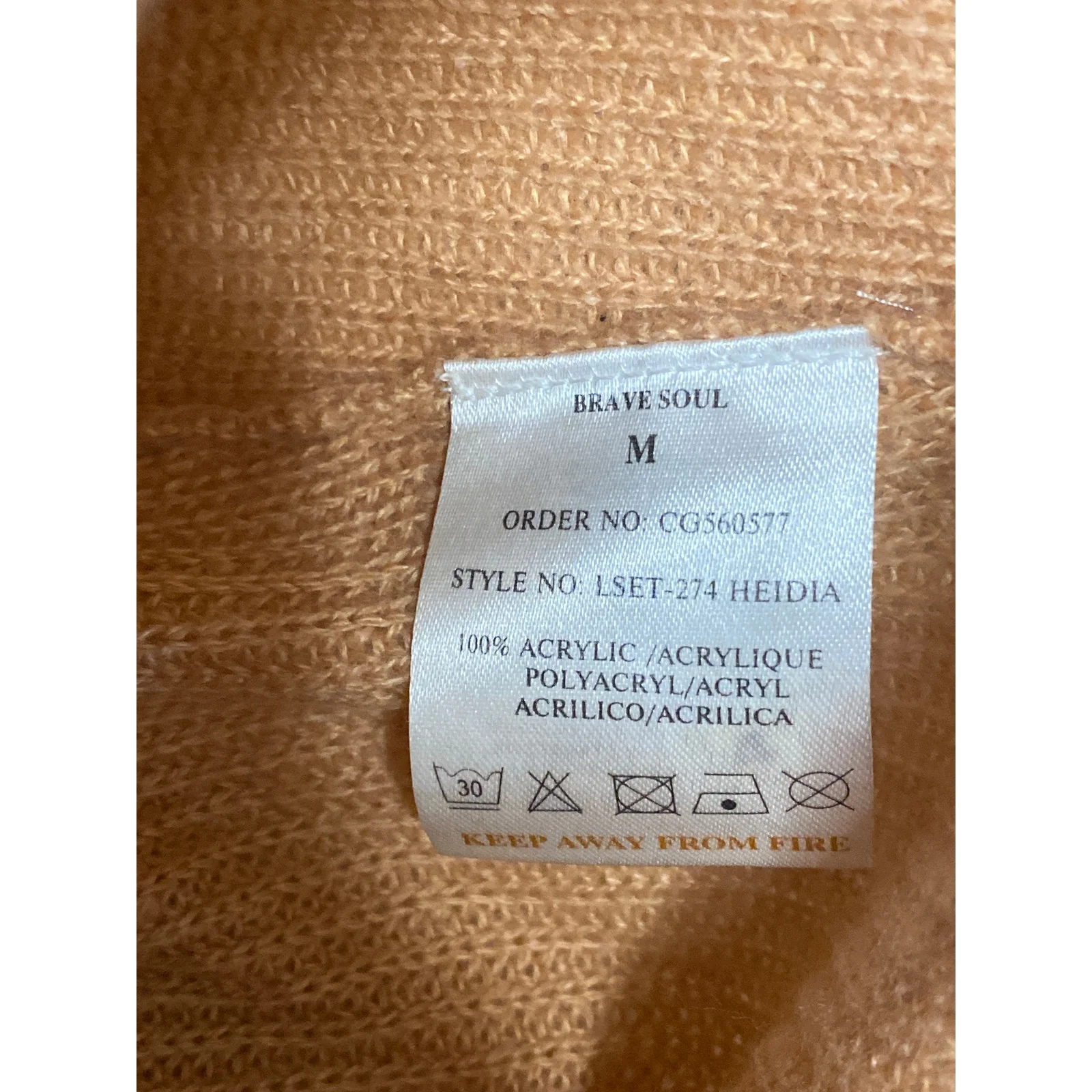 Brave Soul Women's Brown Knit High Rise Palazzo Flare Wide Leg Trousers Pants M - Image 6