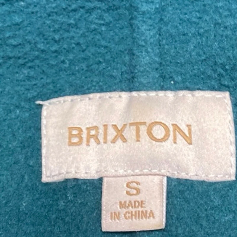 Brixton Women's Teal Green Long Sleeve Fleece Button Down Sweater Jacket Size S - Image 3