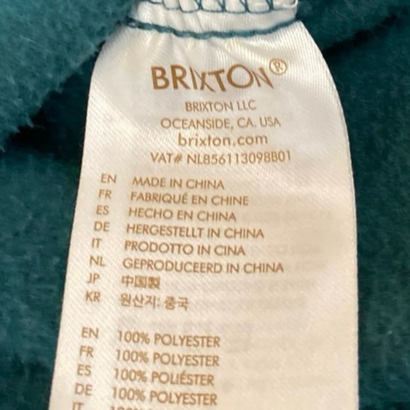 Brixton Women's Teal Green Long Sleeve Fleece Button Down Sweater Jacket Size S - Image 4
