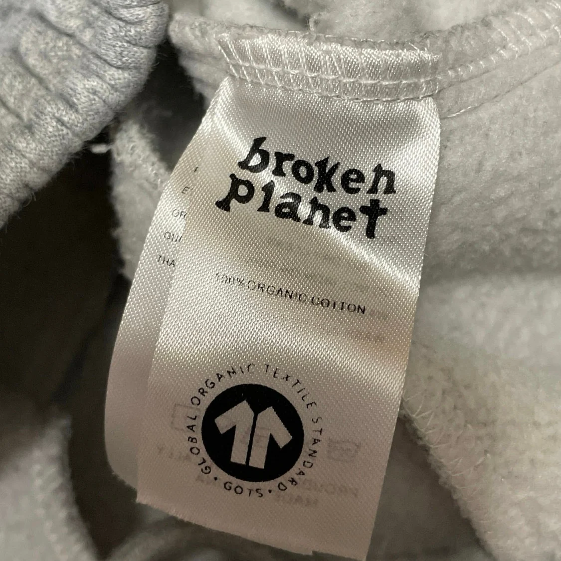 Broken Planet Women's Heather Gray Fleece High Rise Wide Leg Baggy Sweat Pants M - Image 5